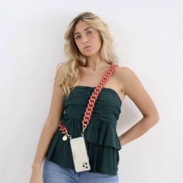 LaCoqueFrançaise - Chaîne bijoux Alice Brique mat