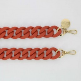 LaCoqueFrançaise - Chaîne bijoux Alice Brique mat
