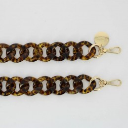 LaCoqueFrançaise - Chaîne bijoux Alice Écaille marron
