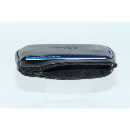LE CAÏMAN - Porte-monnaie zippé en cuir Madras avec 2 emplacements cartes