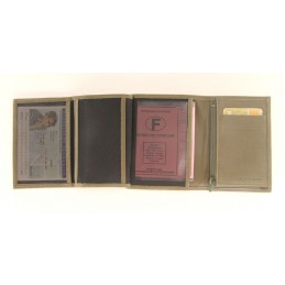 LE CAÏMAN - Portefeuille 3 volets en cuir gras authentique