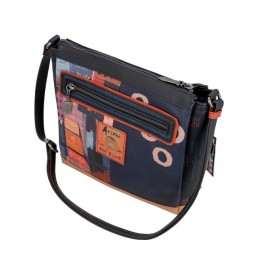 Anekke Contemporary - Sac à bandoulière rectangulaire 3 compartiments