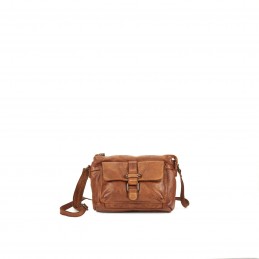 Gianni Conti - Sac bandoulière à rabat cuir vintage