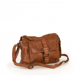Gianni Conti - Sac bandoulière à rabat cuir vintage