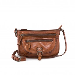 Gianni Conti - Sac bandoulière avec poche à rabat cuir vintage