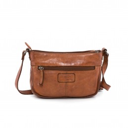Gianni Conti - Sac bandoulière avec poche à rabat cuir vintage