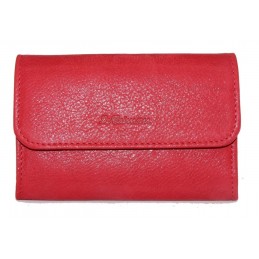 LE CAÏMAN - Porte-monnaie à rabat en cuir gloss aspect brillant