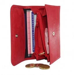 LE CAÏMAN - Porte-monnaie à rabat en cuir gloss aspect brillant