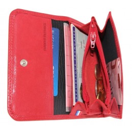 LE CAÏMAN - Porte-monnaie à rabat en cuir gloss aspect brillant