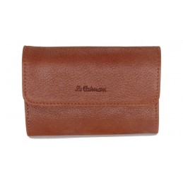 LE CAÏMAN - Porte-monnaie à rabat en cuir gloss aspect brillant