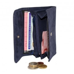 LE CAÏMAN - Porte-monnaie à rabat en cuir gloss aspect brillant