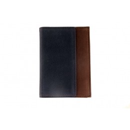 LE CAÏMAN - Portefeuille 3 volets en cuir aspect nubuck