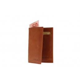LE CAÏMAN - Portefeuille 3 volets en cuir aspect nubuck