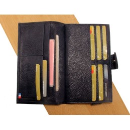 LE CAÏMAN - Compagnon en cuir gloss aspect brillant