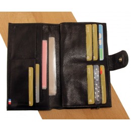 LE CAÏMAN - Compagnon en cuir gloss aspect brillant