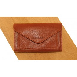 LE CAÏMAN - Porte-monnaie enveloppe en cuir gloss aspect brillant