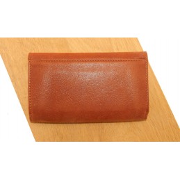 LE CAÏMAN - Porte-monnaie enveloppe en cuir gloss aspect brillant