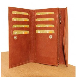 LE CAÏMAN - Porte-monnaie enveloppe en cuir gloss aspect brillant