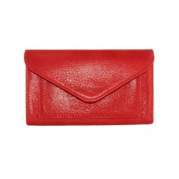 LE CAÏMAN - Porte-monnaie enveloppe en cuir gloss aspect brillant