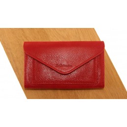 LE CAÏMAN - Porte-monnaie enveloppe en cuir gloss aspect brillant