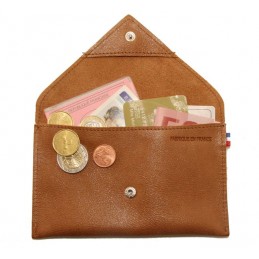LE CAÏMAN - Porte-papiers en cuir gloss aspect brillant