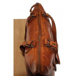 GIANNI CONTI - Grand Sac Cabas Porté Epaule cuir vintage