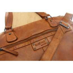 GIANNI CONTI - Grand Sac Cabas Porté Epaule cuir vintage