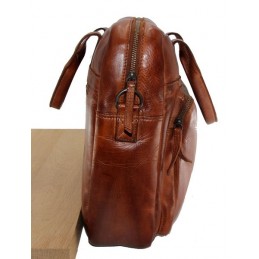 GIANNI CONTI - Sac ordinateur 15 pouces 1 compartiment cuir vintage