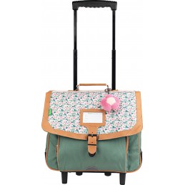 Tann's - Cartable trolley 38 cm - Iris vert