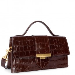 Sac à main - LANCASTER - Sac Baguette à Rabat avec Fermoir M - Croco Ily