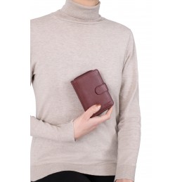 Hexagona - Portefeuille 2 volets en cuir grainé