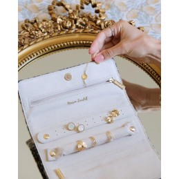 MAISON SCARLETT - Pochette à bijoux de voyage Catherine - Velours léopard
