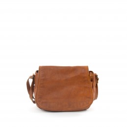 Gianni Conti - Sac besace rabat cuir vintage