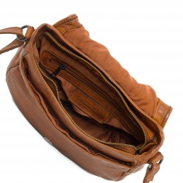 Gianni Conti - Sac besace rabat cuir vintage