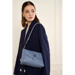 LANCASTER - Petit Sac Trotteur à Rabat Grainé - Top Double