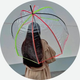 Isotoner - Parapluie cloche transparent avec motifs