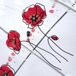 Isotoner - Parapluie cloche transparent avec motifs