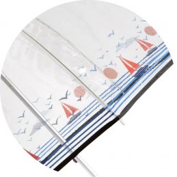 Isotoner - Parapluie cloche transparent avec motifs