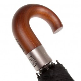Isotoner - Parapluie pliant crook bois X-tra solide