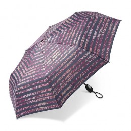 Pierre Cardin - Parapluie pliant Easymatic Motifs de Rêve Grey Stripe