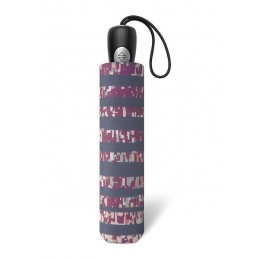 Pierre Cardin - Parapluie pliant Easymatic Motifs de Rêve Grey Stripe