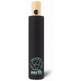 Happy Rain Earth - Parapluie pliant Mini Automatique Noir