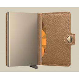 SECRID Miniwallet - Porte-cartes Cuir Pebble compact et sécurisé