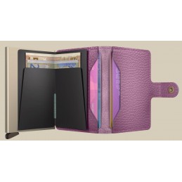 SECRID Miniwallet - Porte-cartes Cuir Pebble compact et sécurisé