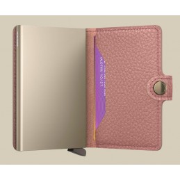 SECRID Miniwallet - Porte-cartes Cuir Pebble compact et sécurisé